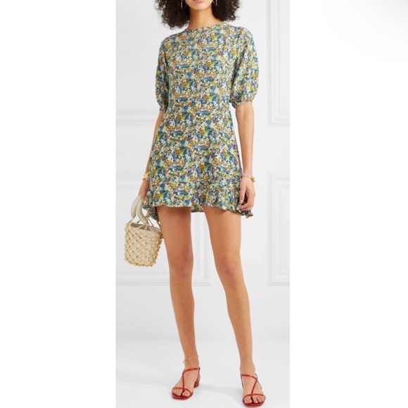 NEW FAITHFULL THE BRAND REVOLVE FLORAL PRINT MINI DRESS - Picture 8 of 9